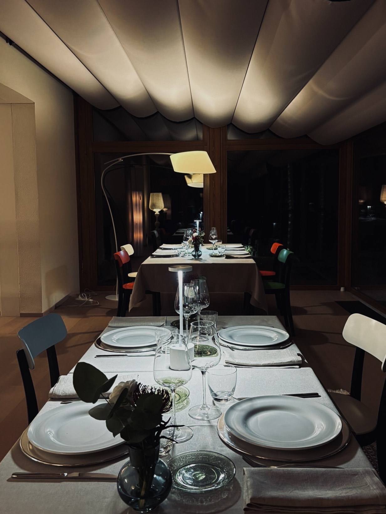 Dettaglio della mise en place per gli ospiti dell'Home Restaurant in Monferrato.