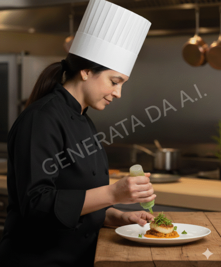 Foto della house chef in cucina